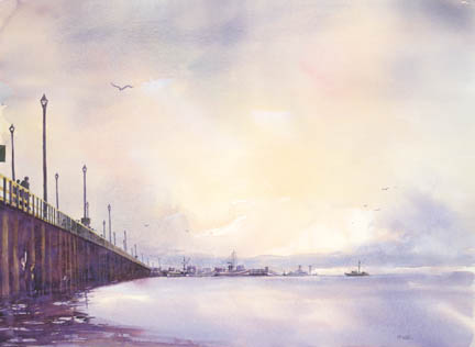 The Pier at White Rock    Limited Edition 50     Image size 28x20