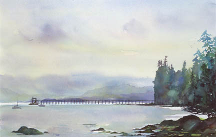 Salt Spring Pier    Limited Edition 50     Image size 28x18.5